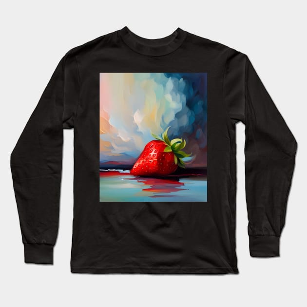 Strawberry Long Sleeve T-Shirt by mdr design